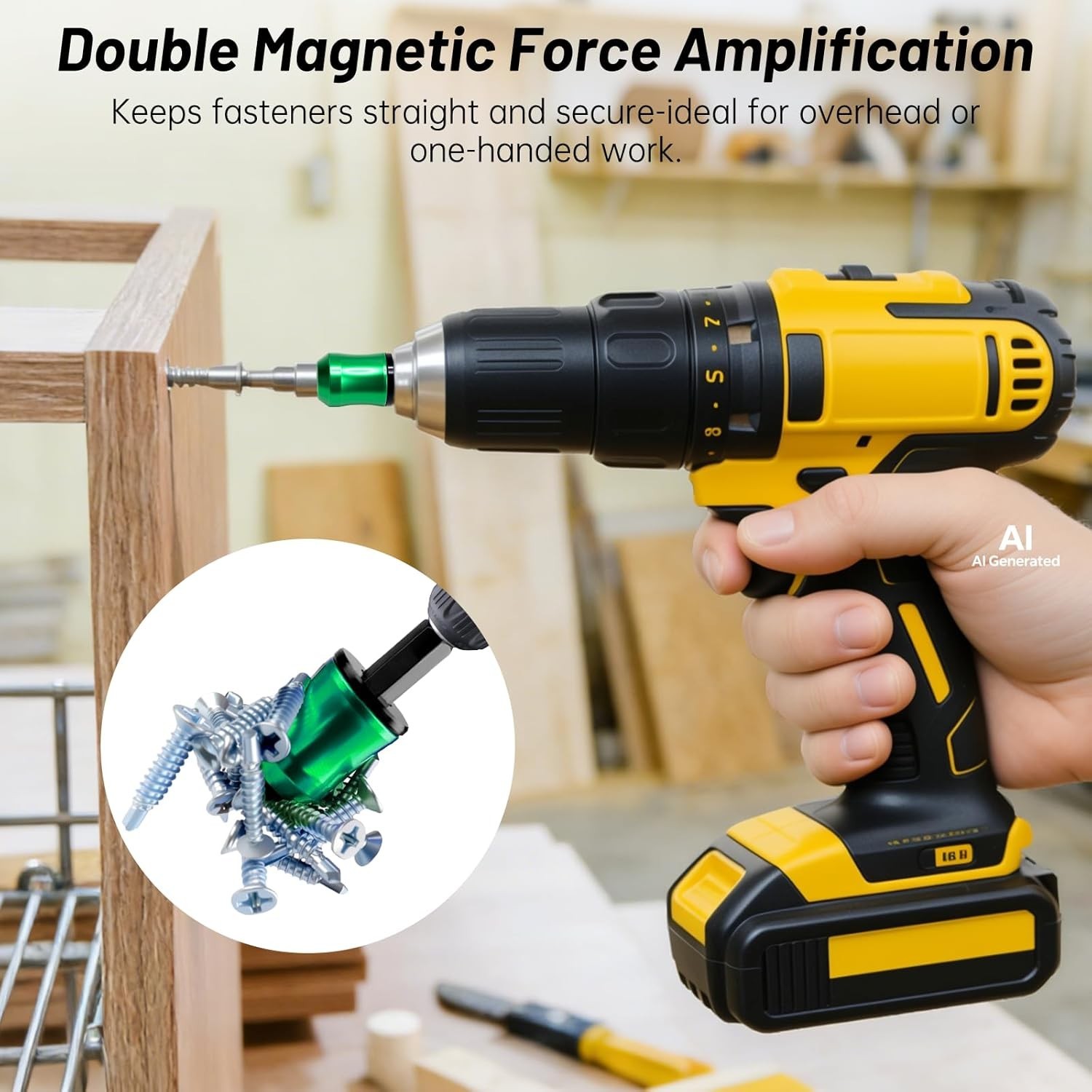 3Pcs Magnetic Screwdriver Head Ring Set for Drills Power Bits - DIY Repair Tool
