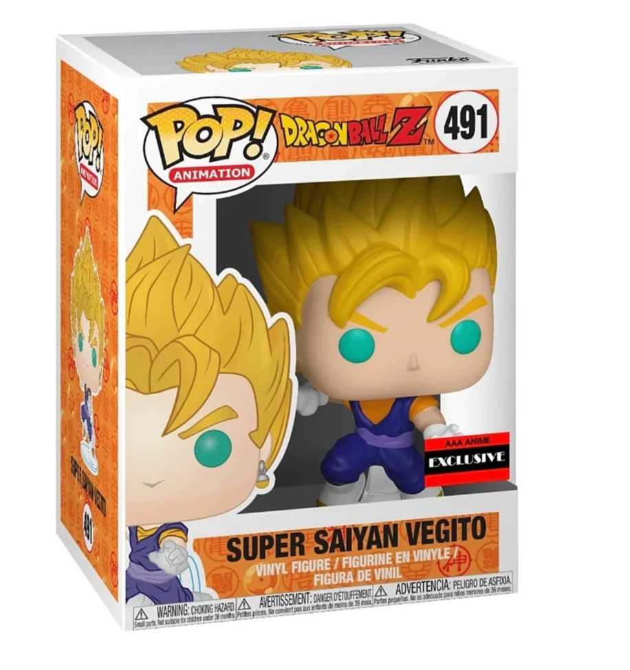 Funko Pop Dragonball Z Super Saiyan Vegito AAA Anime Exclusive w/ Protector