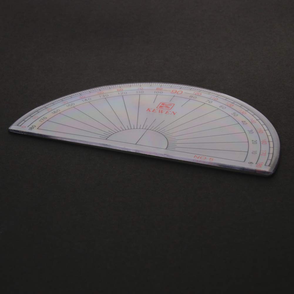 Portable semicircle 12cm Plastic 180 Degree Protractor for School Office Supp...