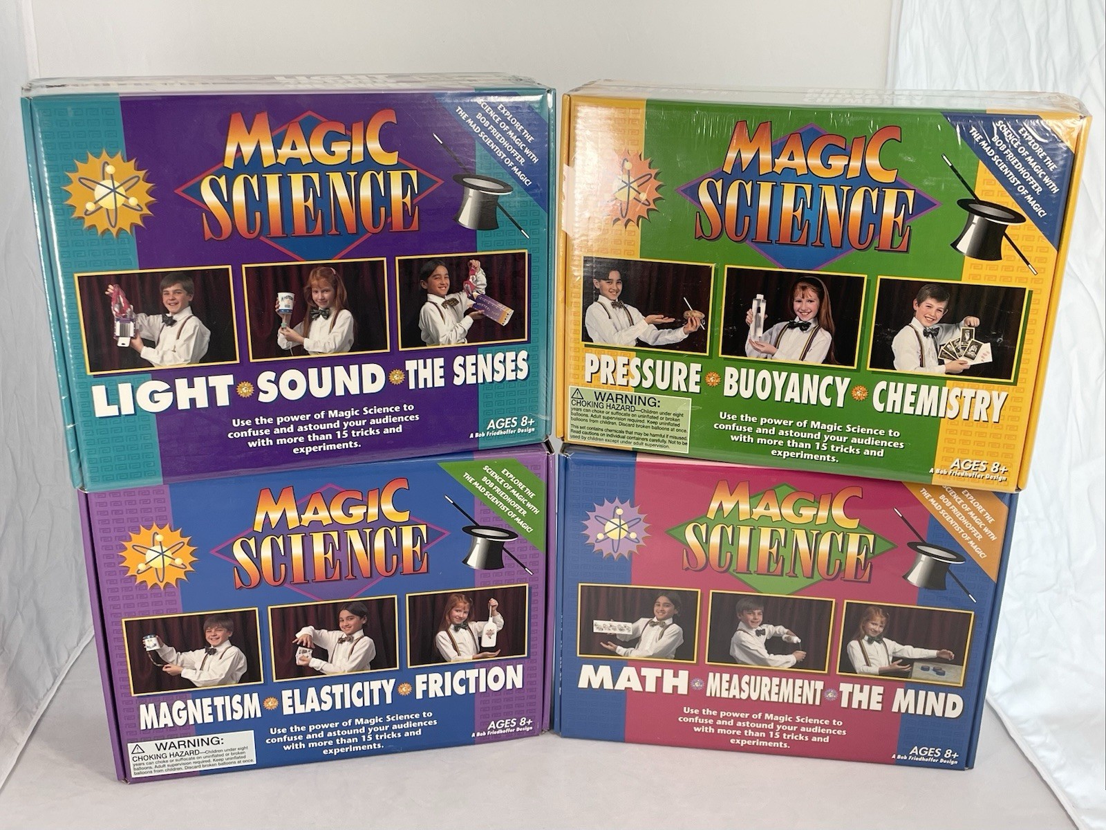 FOUR New Magic Science Sets, Bob Friedhoffer, Magic Tricks For Kids, Collectible