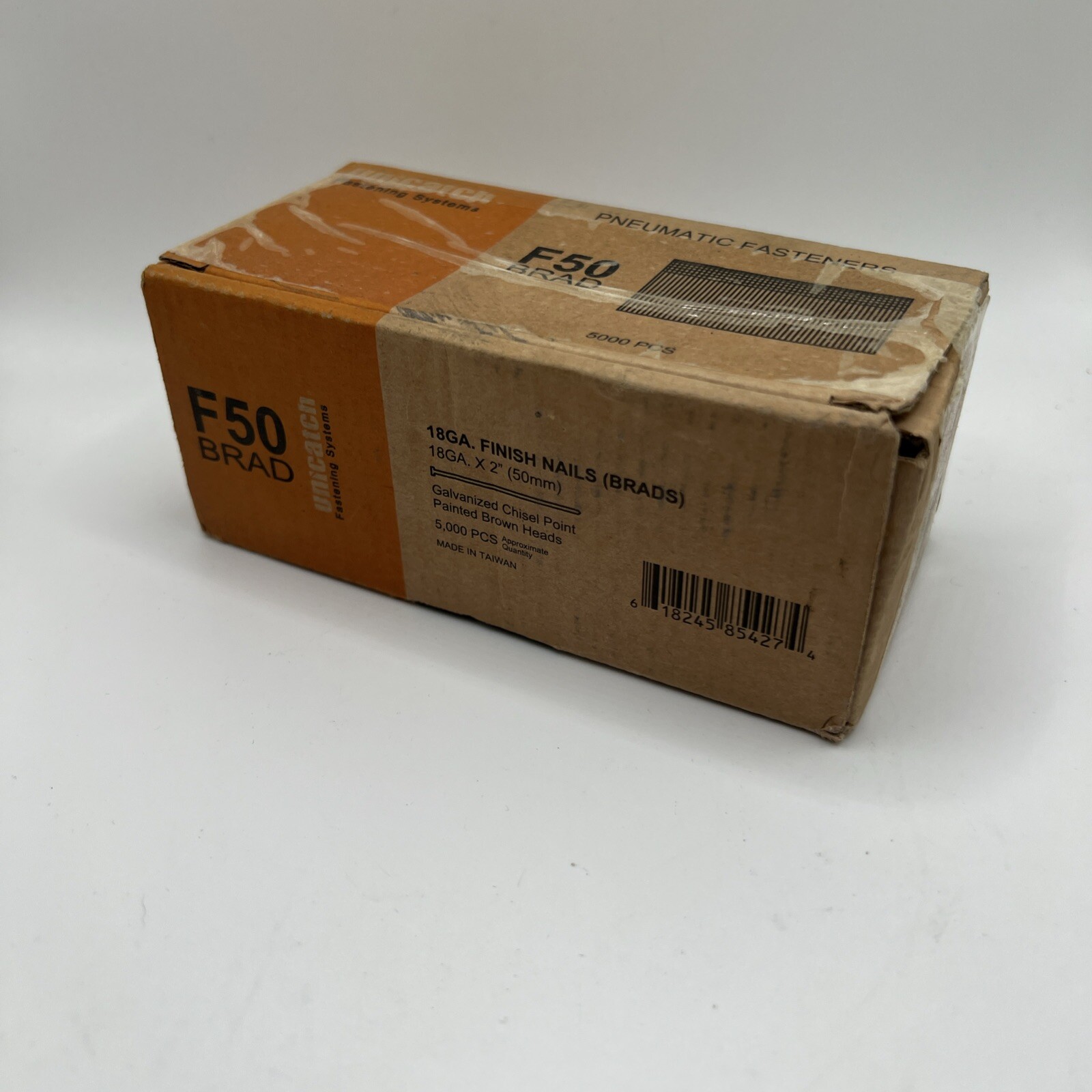 Unicatch F50 18-gauge brads Finish Nails 5000 pcs. per box 2” Long