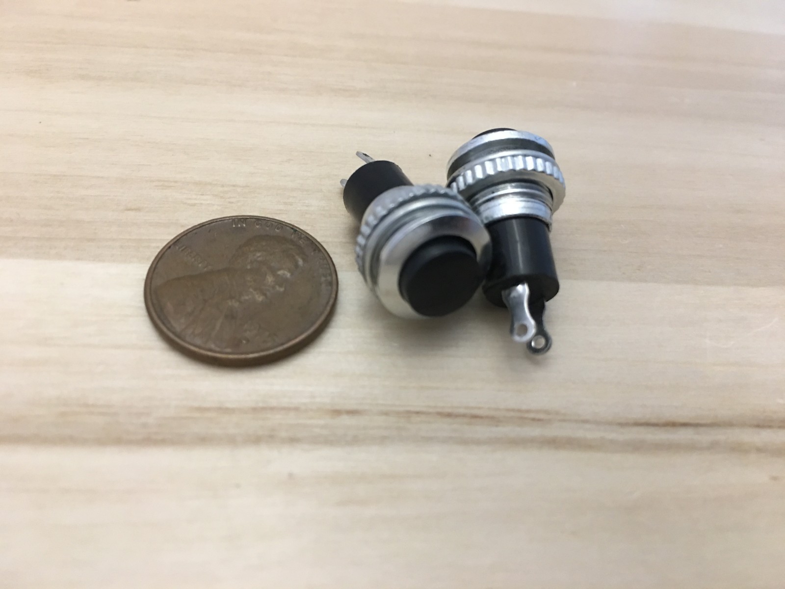 2 Piece Black Momentary PUSH BUTTON SWITCH normally open 10mm on off DS-316 C21