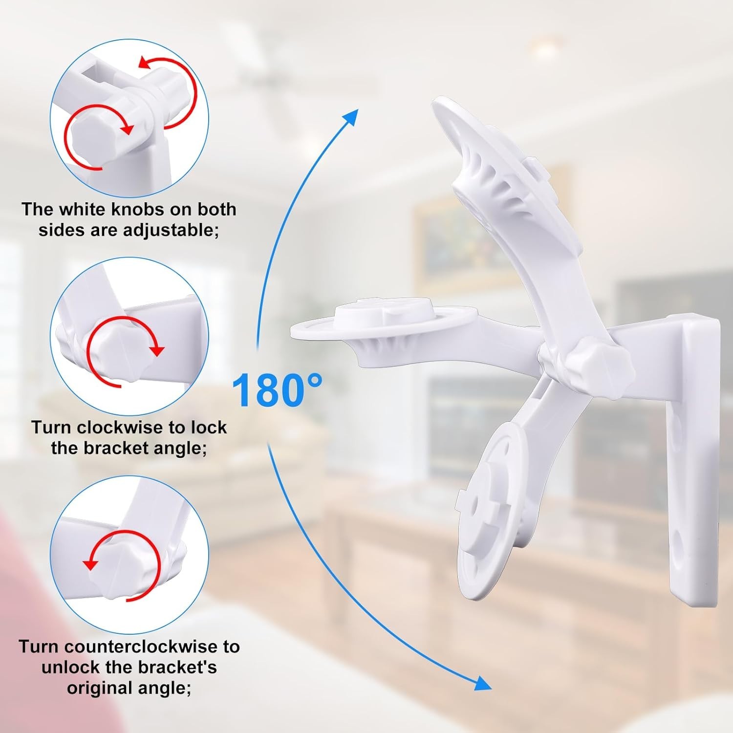 2pcs Camera Wall Mount Compatible with Reolink E1 / Pro, White Camera...