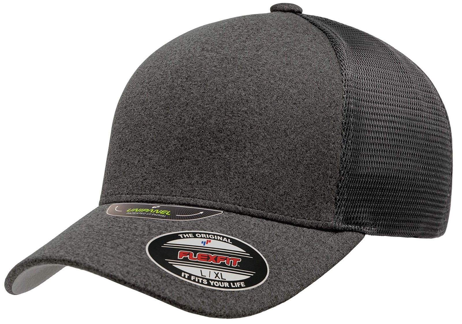Flexfit Melange Unipanel Trucker Cap Large-X-Large Dark Grey
