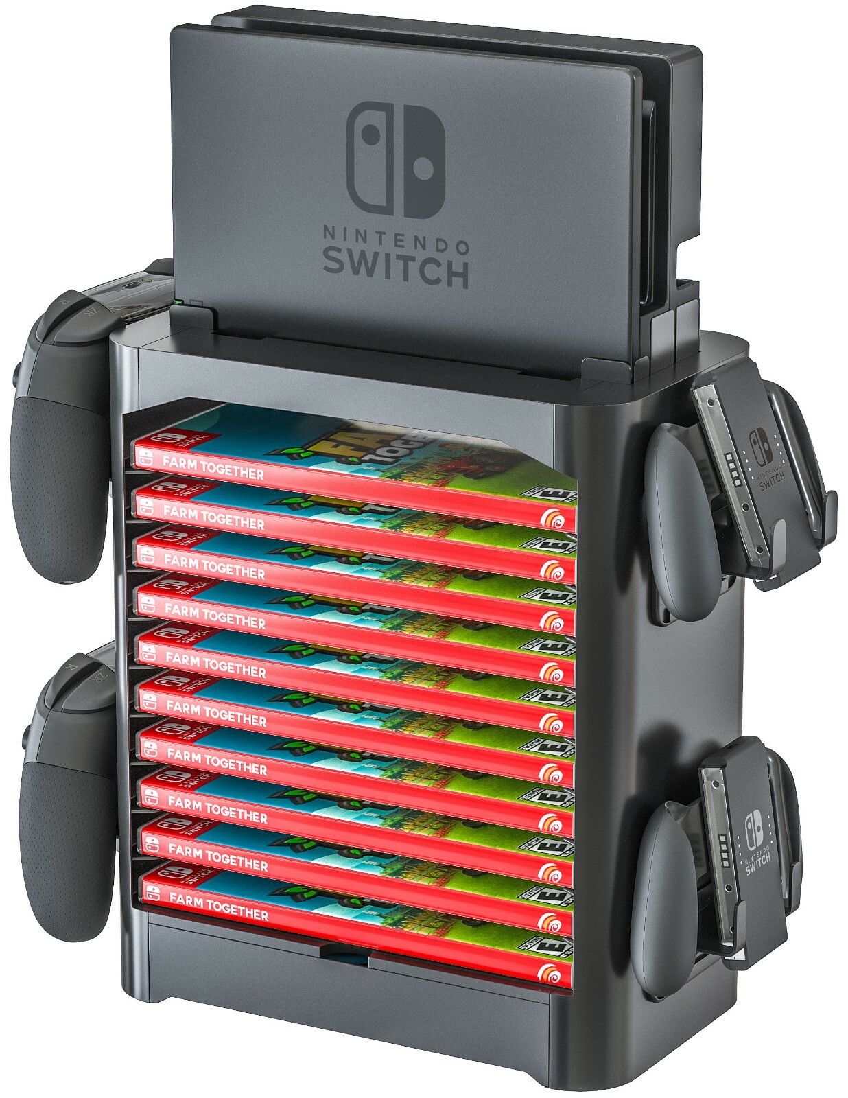 Skywin Game Storage Tower for Nintendo Switch - Game Disk Rack and Controller...