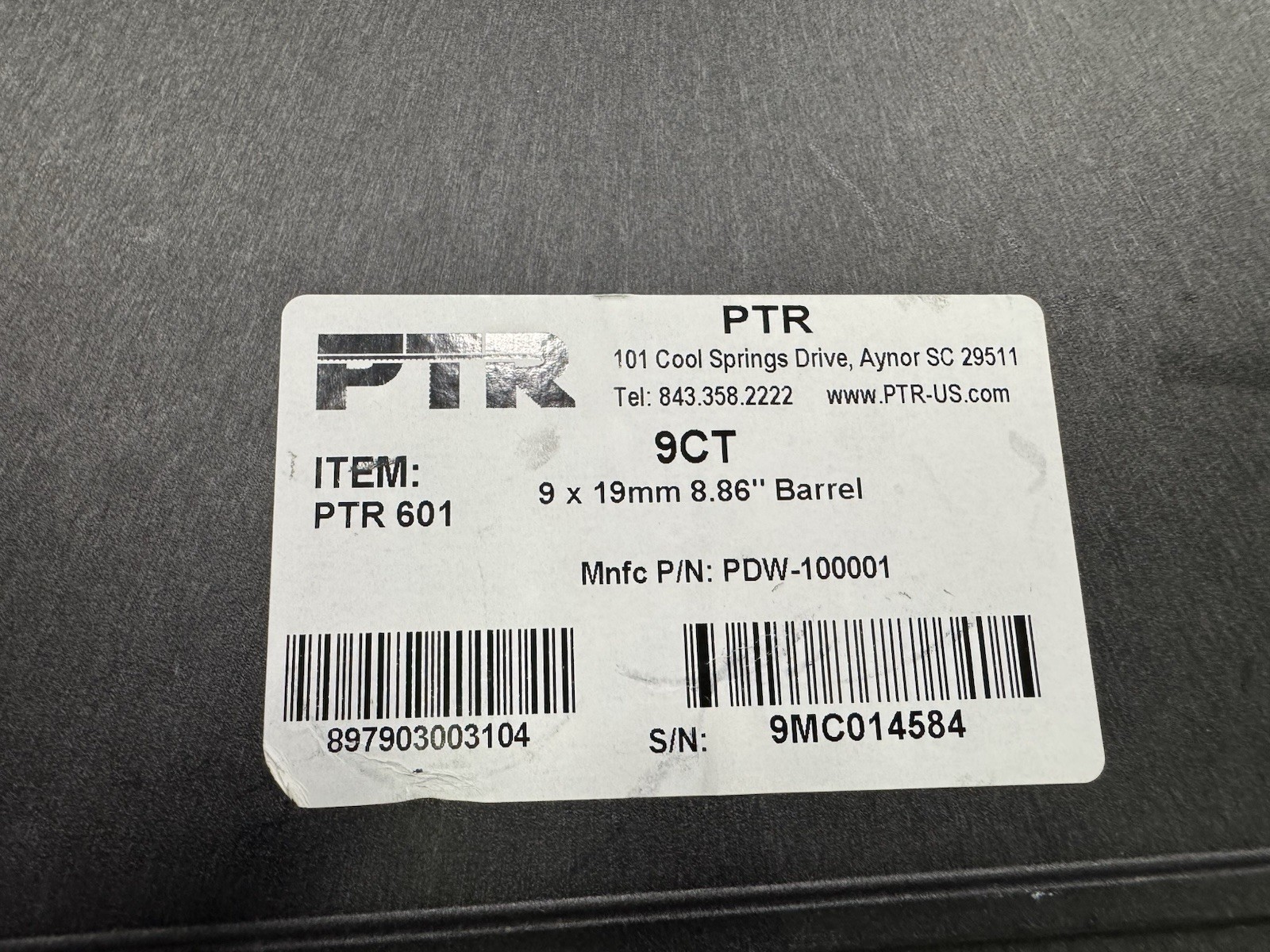 PTR 9CT Hard Case With Foam Insert - Flight Case