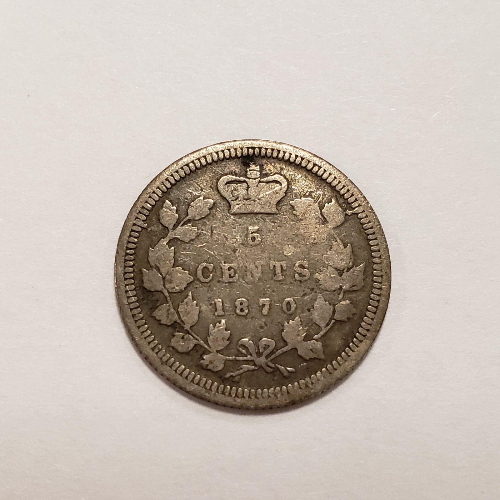 1870 Canada 5c Cents Silver .0346 oz ASW - SKU-Q1460