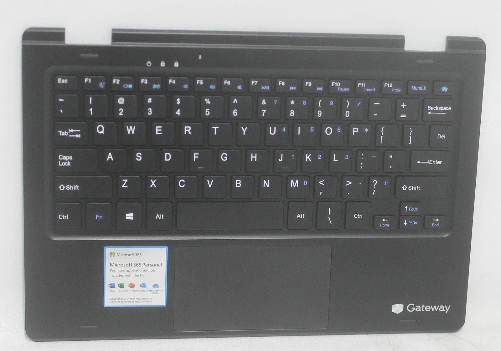 CM1172-A116U-BLACK Gateway Palmrest Top Cover W/Kb Us Blue Gwtc116-2Bk "GRADE A"