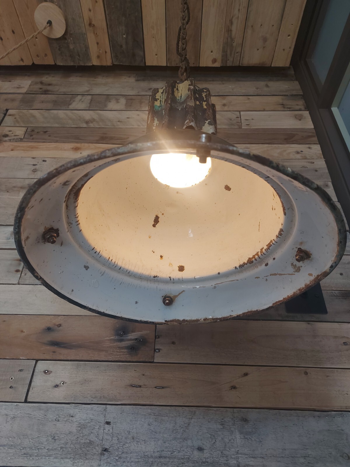 vintage industrial factory light fitting