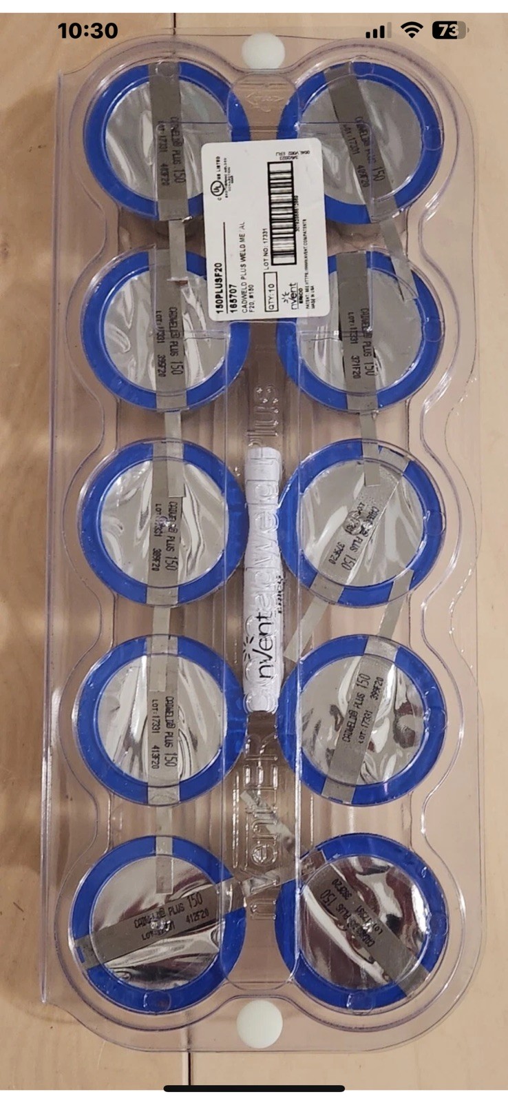 Erico 150PLUSF20  Cadweld plus Weld Metal F20 #150 - Pack Of 10