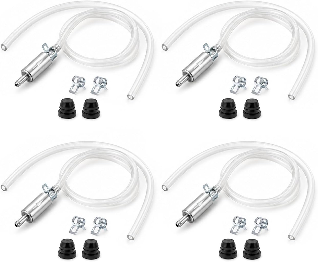 4 PCS Brake Bleeder Hose Kit with One-Way Check Valve – One-Person Clutch Bleedi