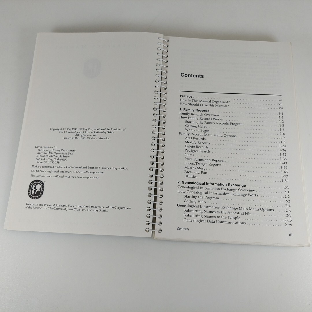 VTG Personal Ancestral File 2.2 Getting Started And Reference Manual Books Only