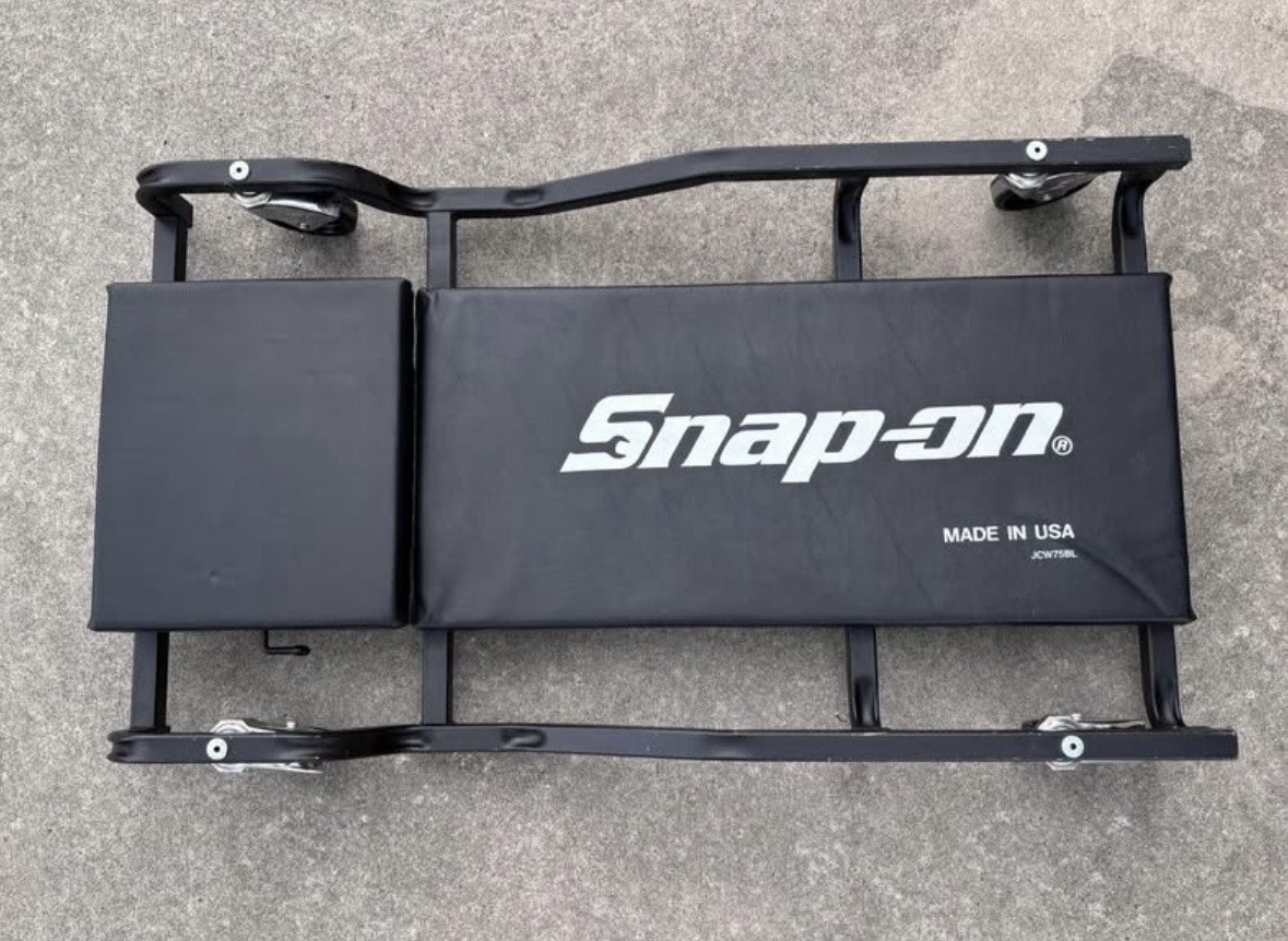 Minty Snap-On JCW75BL Flat-Oval Adjustable Head position Creeper in Black