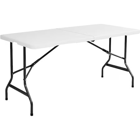 Iceberg 65463 Indestructable Classic Bifold Folding Table, Platinum Top,
