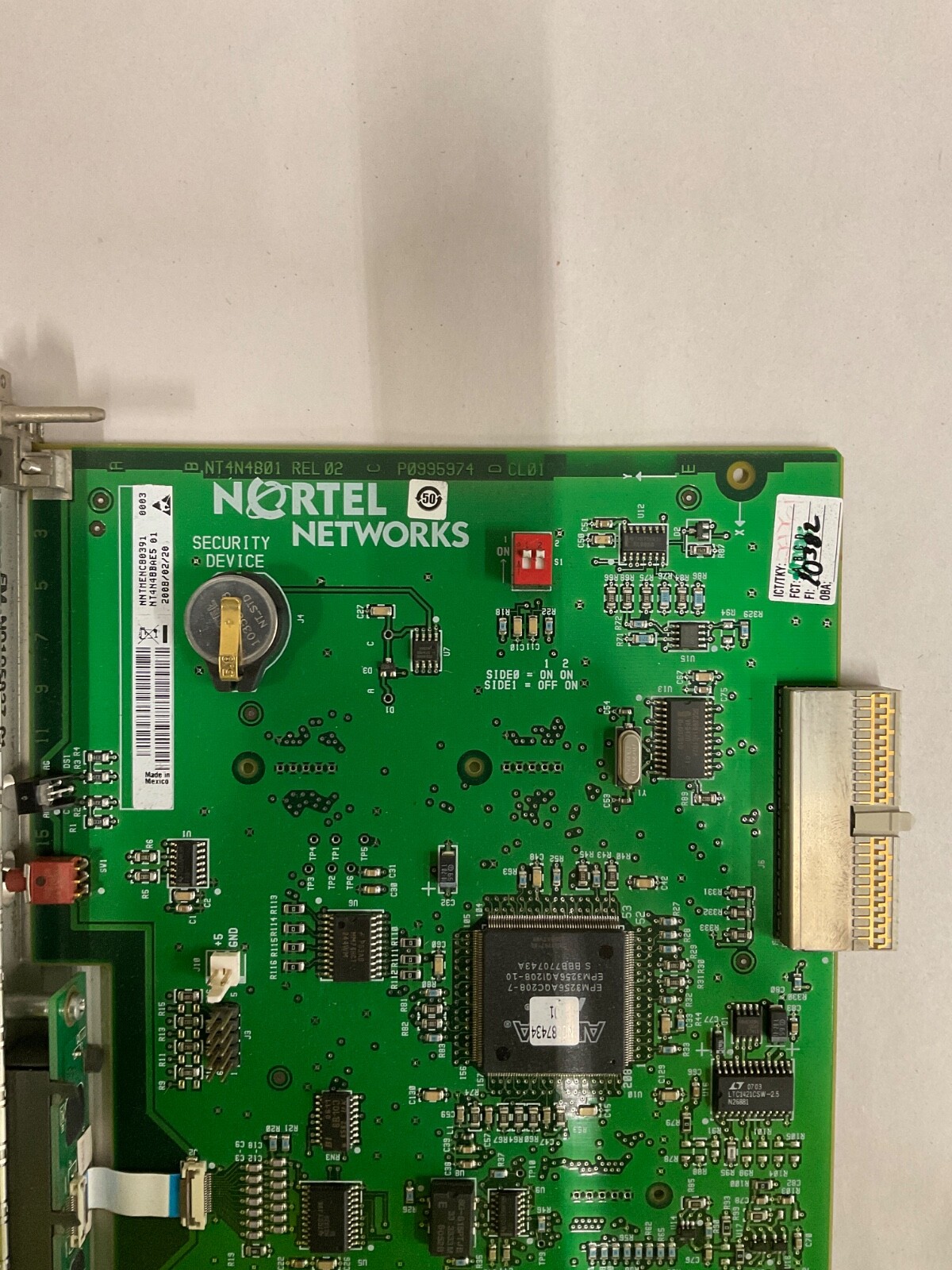 Nortel Networks NT4N48BAE5 01 System Utility Card