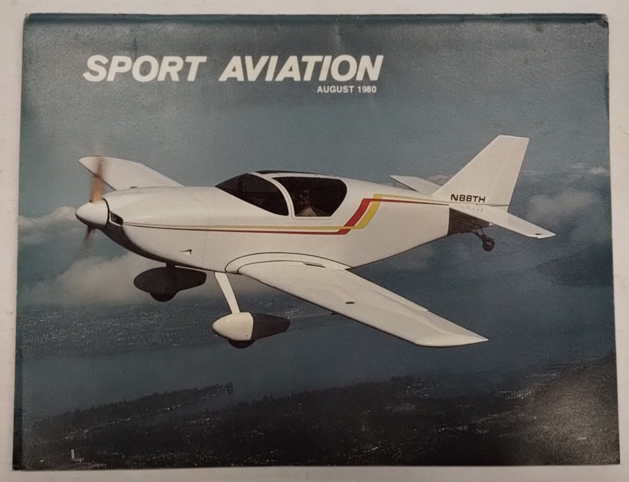 Sport Aviation Magazine August 1980 Volume 29/Number 8 -Original