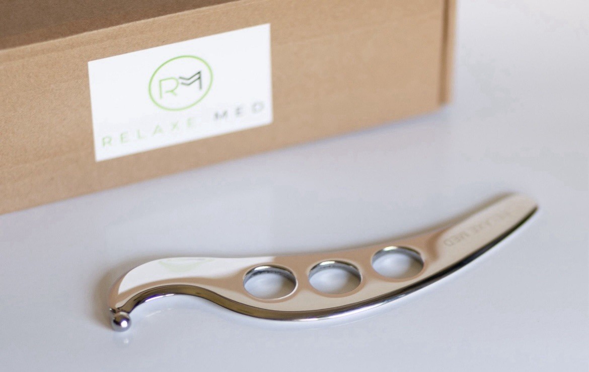 Relaxe Med Stainless Steel IASTM Gua Sha Tool Back/Neck/Shoulder massage
