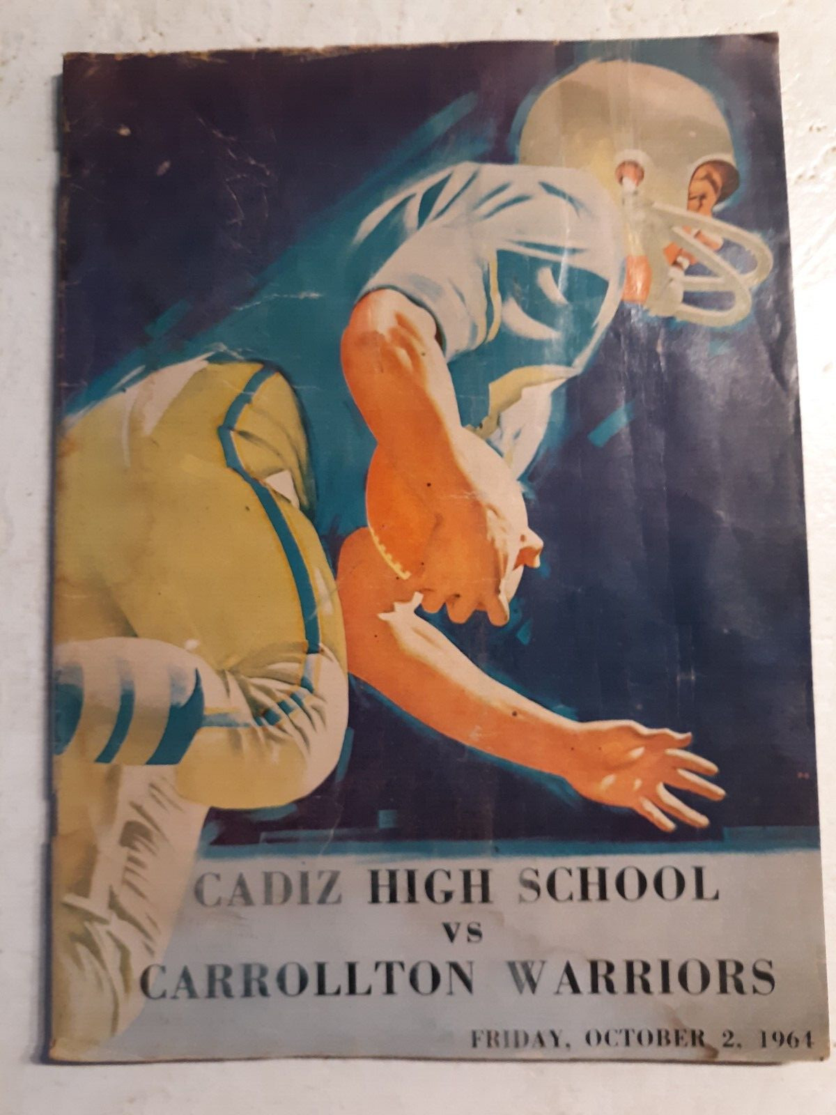 Ohio football program Cadiz Cardinals vs Carrollton Warriors Oct 2, 1964