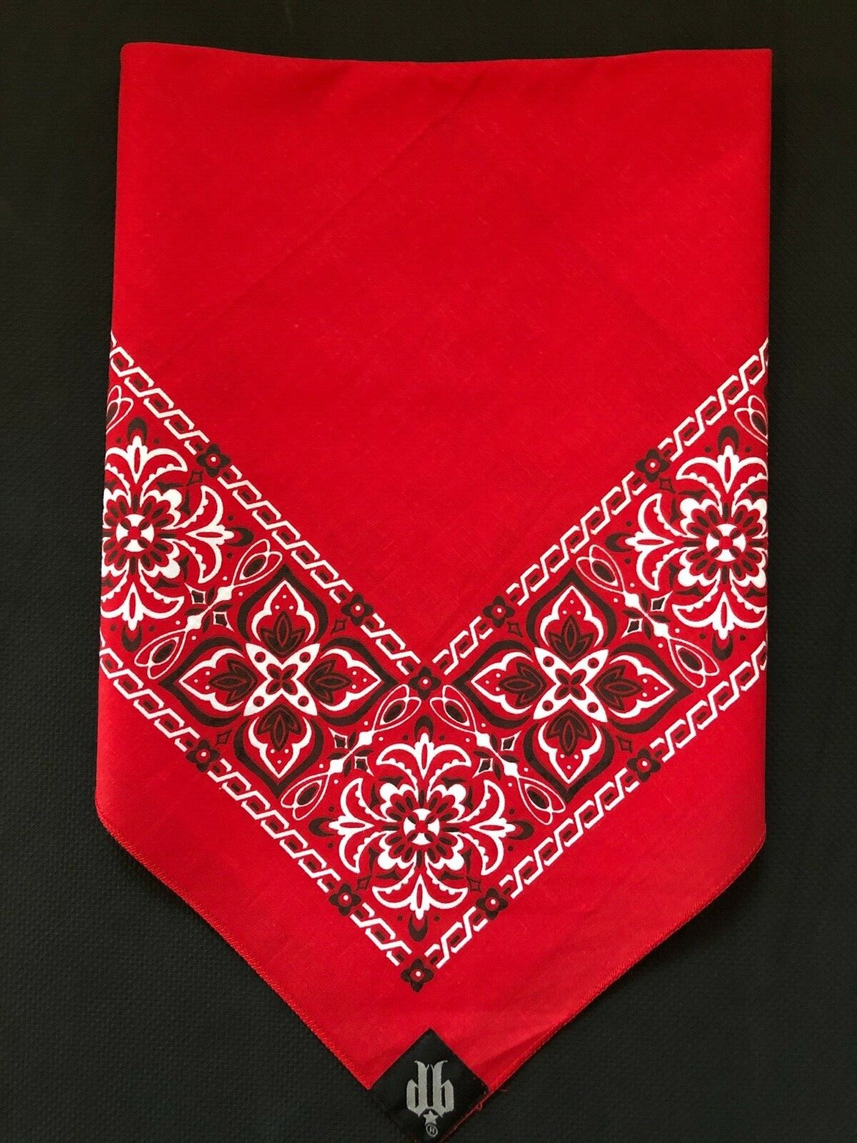 Bandana Quick Adjust Red Open Paisley hook and loop Dust Bandit®