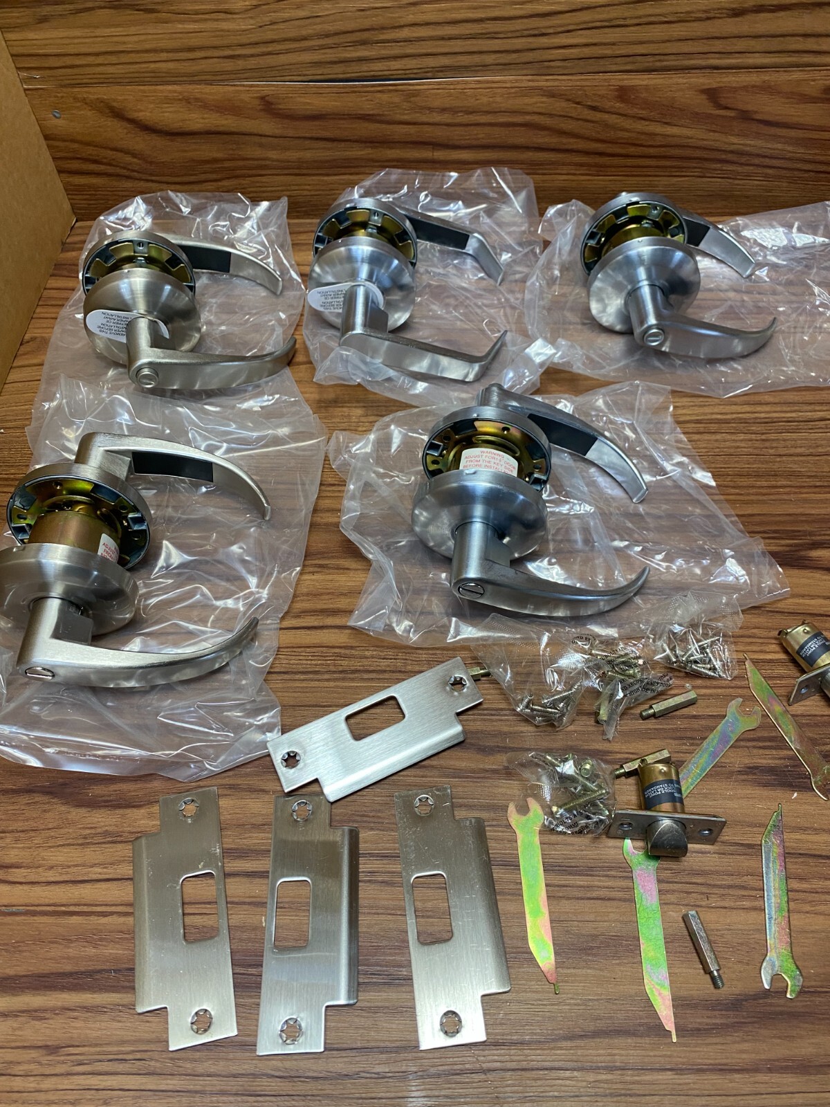 5 Cal-Royal Entry Lever Cylinder Lock Mounting Hardware Lot Mixed SPARE PARTS
