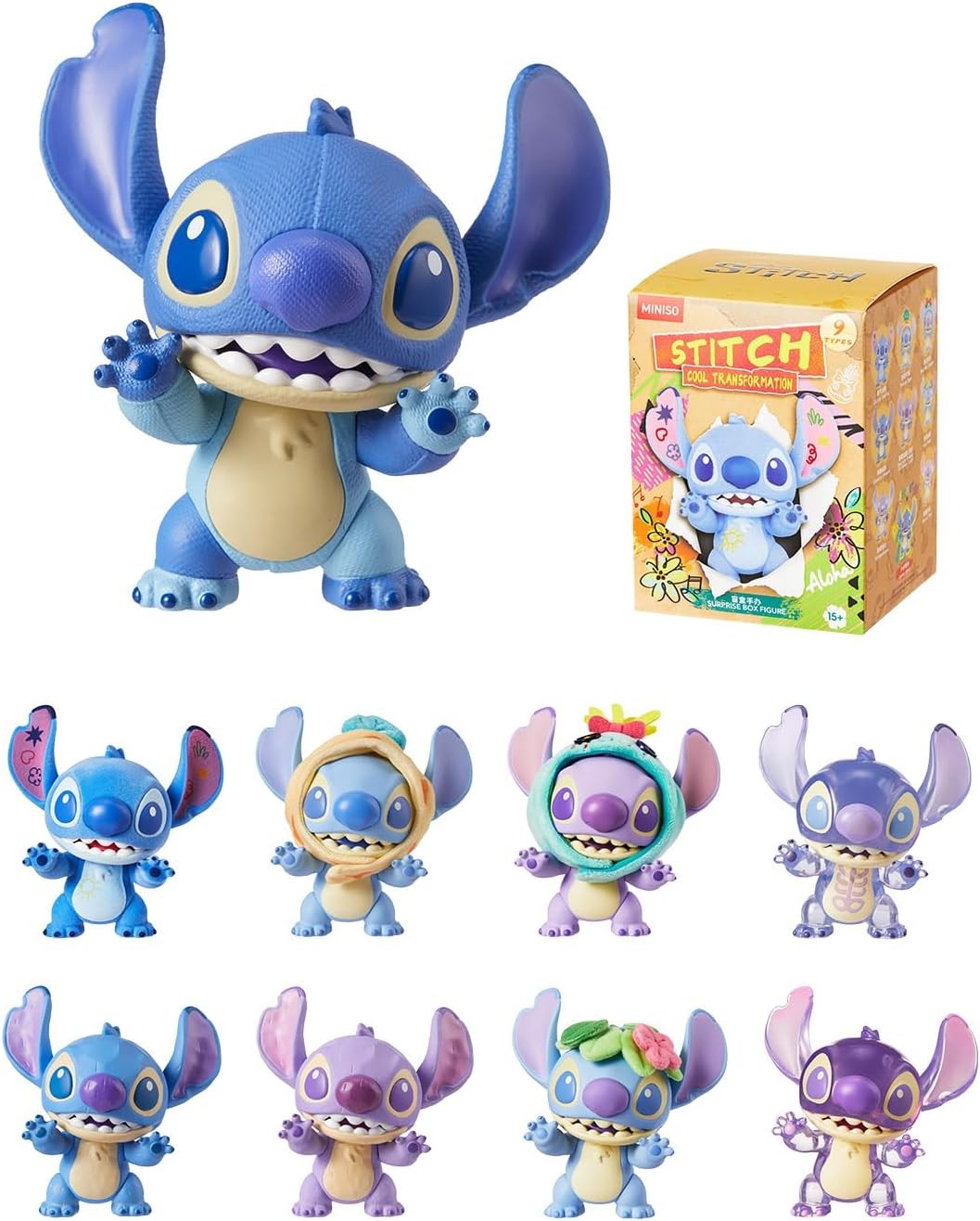 MINISO Disney Lilo & Stitch Blind Box Cool Transformation Series Action Figures
