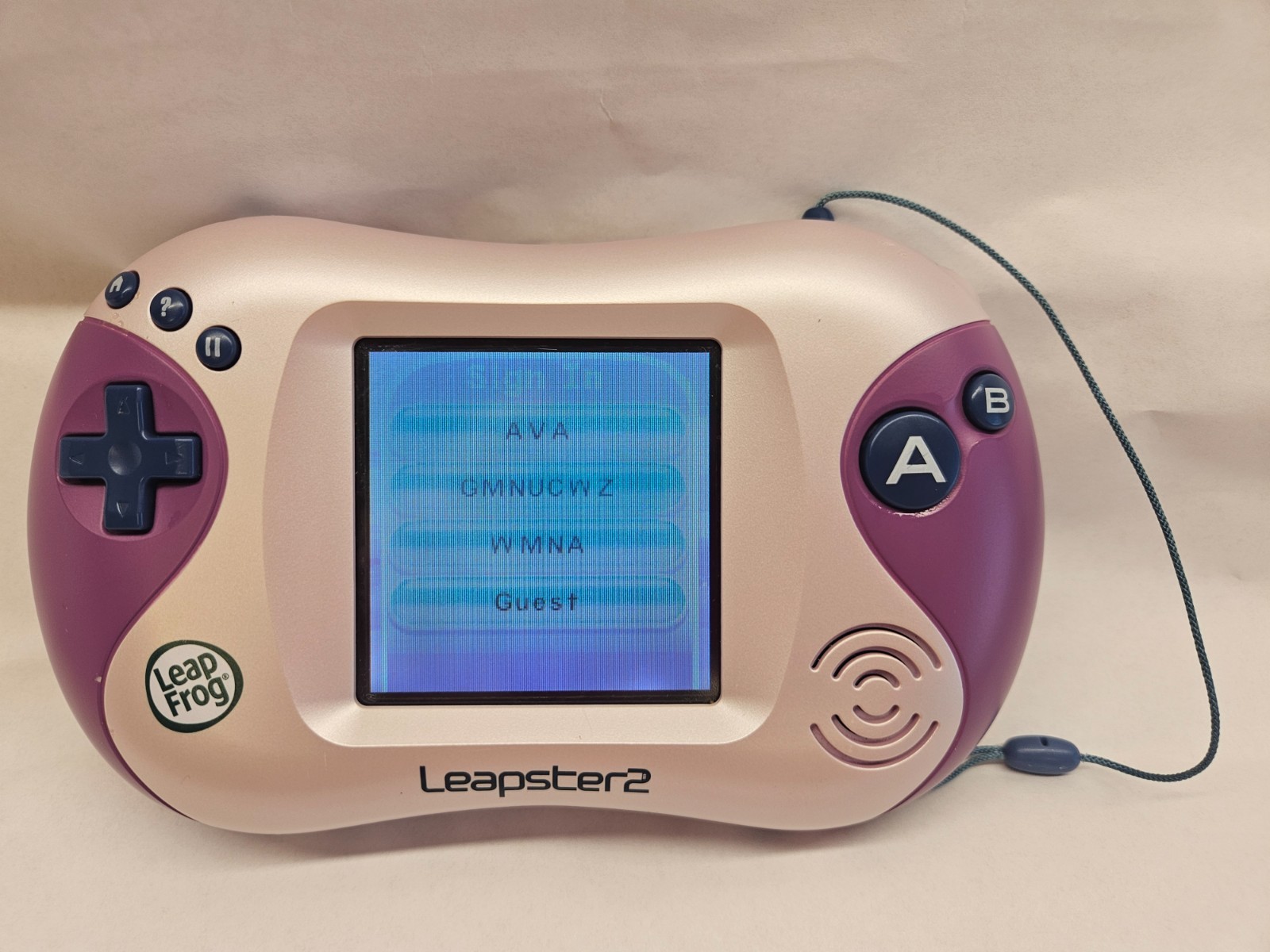LeapFrog Leapster Learning Game System Handheld Console Purple Pink Works Games