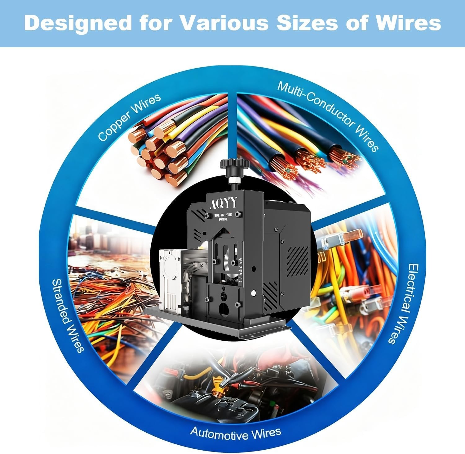 Portable Electric Wire Stripper - 80 ft./min Speed for Fast Insulation Removal