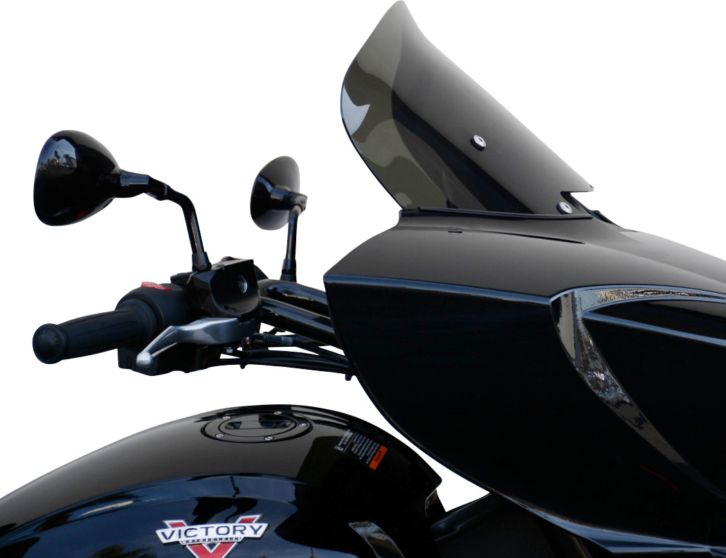 WIND VEST - 64-1240 - Windshield - Dark Smoke - 12" - Victory - Cross Country Ma