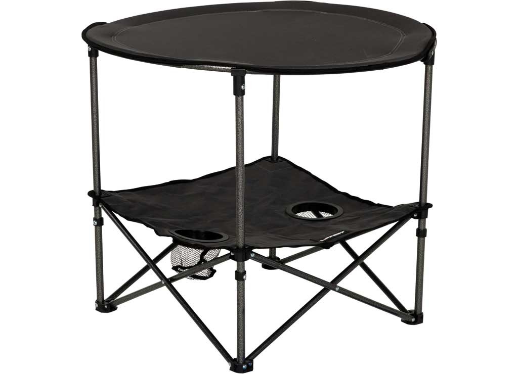 Lippert 848150067418 Two-Tier Folding Camping Table Dark Grey