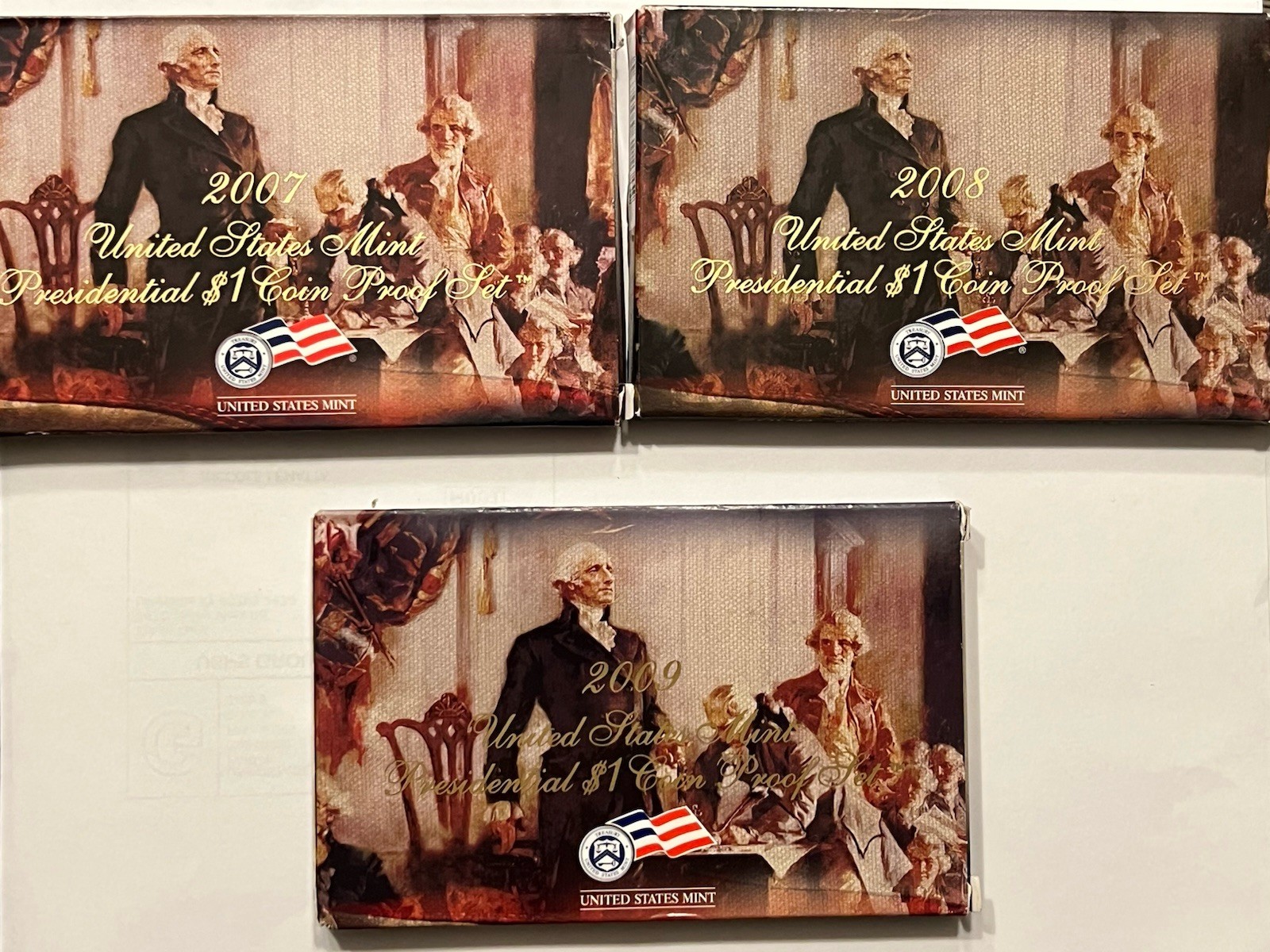 United States Mint 2007-2009 Presidential $1 Proof Set w/ Certificates