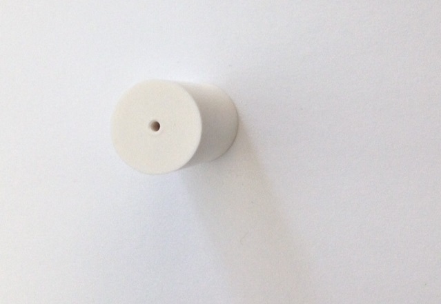 1 White Colored Elforyn Capped & Threaded Ferrule For Pool Cues -  1.00" Long