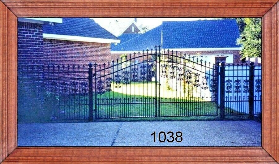 On Sale! #1038 Steel / Iron Driveway Entry Gate 12' Dual Swing Home Residential
