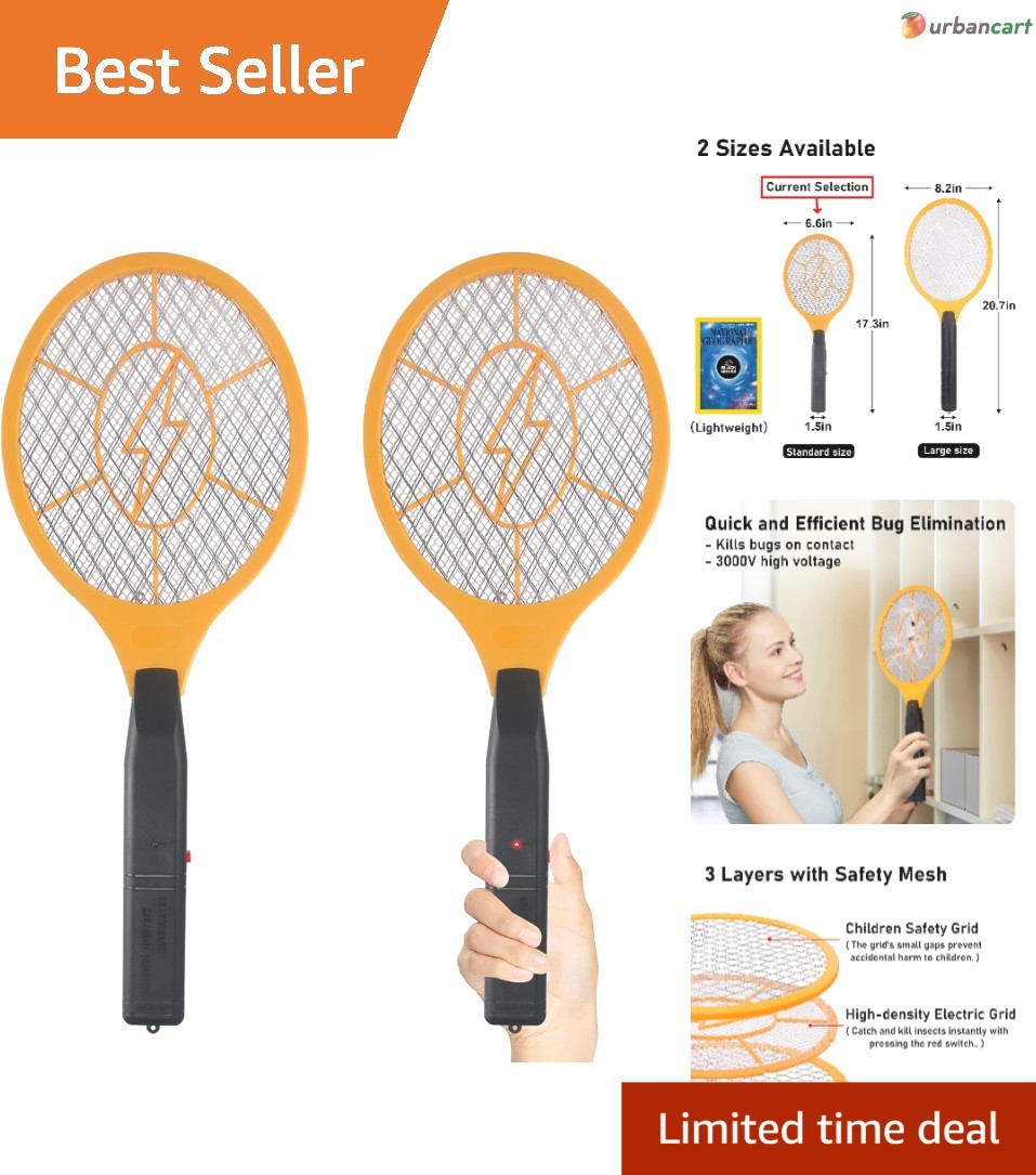 Twin Power Electric Bug Zapper Racket Set