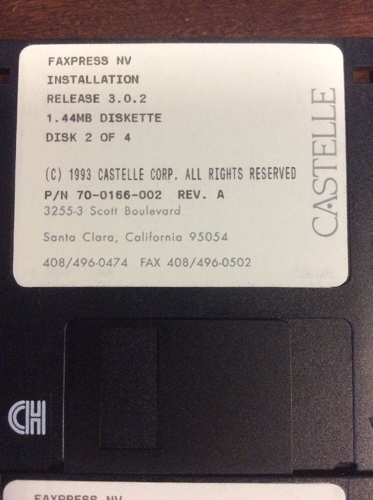 Faxpress NV Installation Release 3.0.2 (1993, 3.5" Floppy Disk,Castelle Corp)