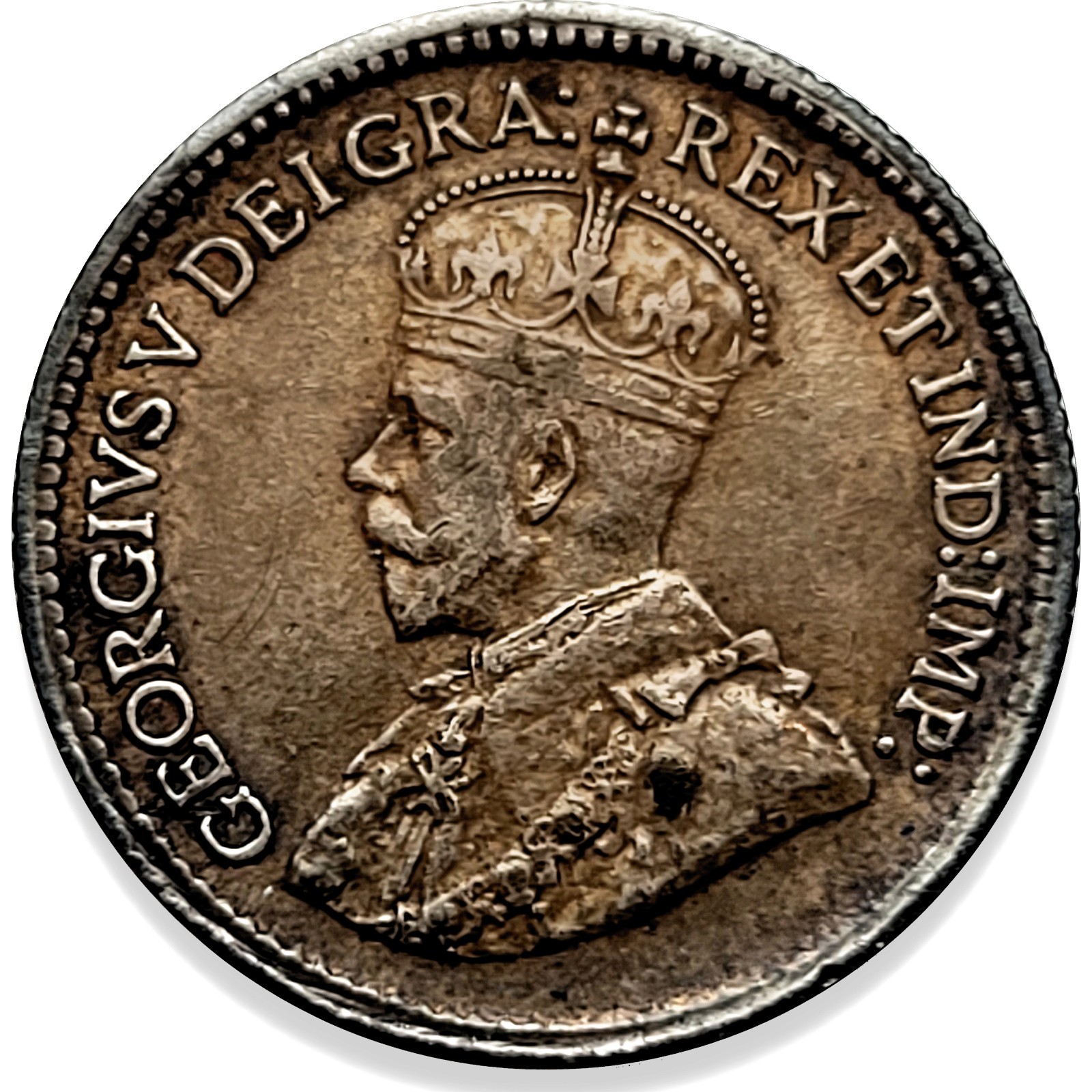 1920 Canada King George V 5c Five Cents 92.5% Silver Coin Sterling  🇨🇦