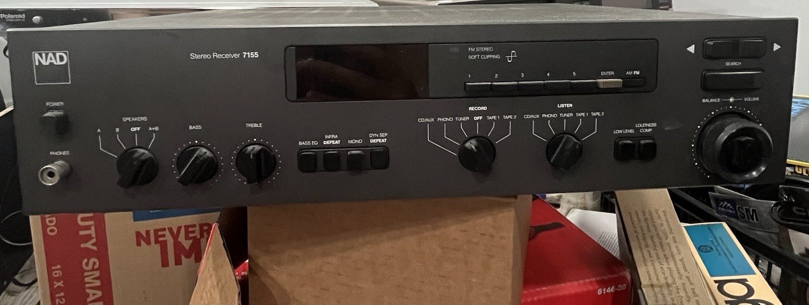 WORKING Vintage NAD Electronics 7155 AM FM CD Tape Stereo Receiver Japan