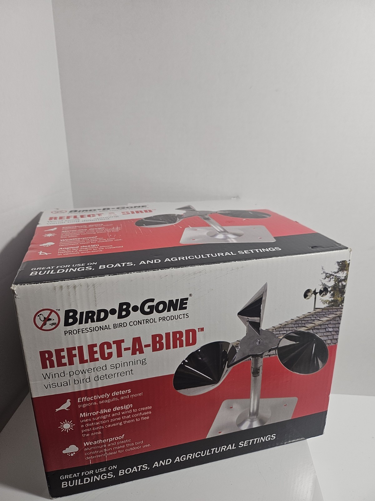 Bird B Gone - Reflect-A-Bird - Reflective Spinning Deterrent - Repels Pigeons