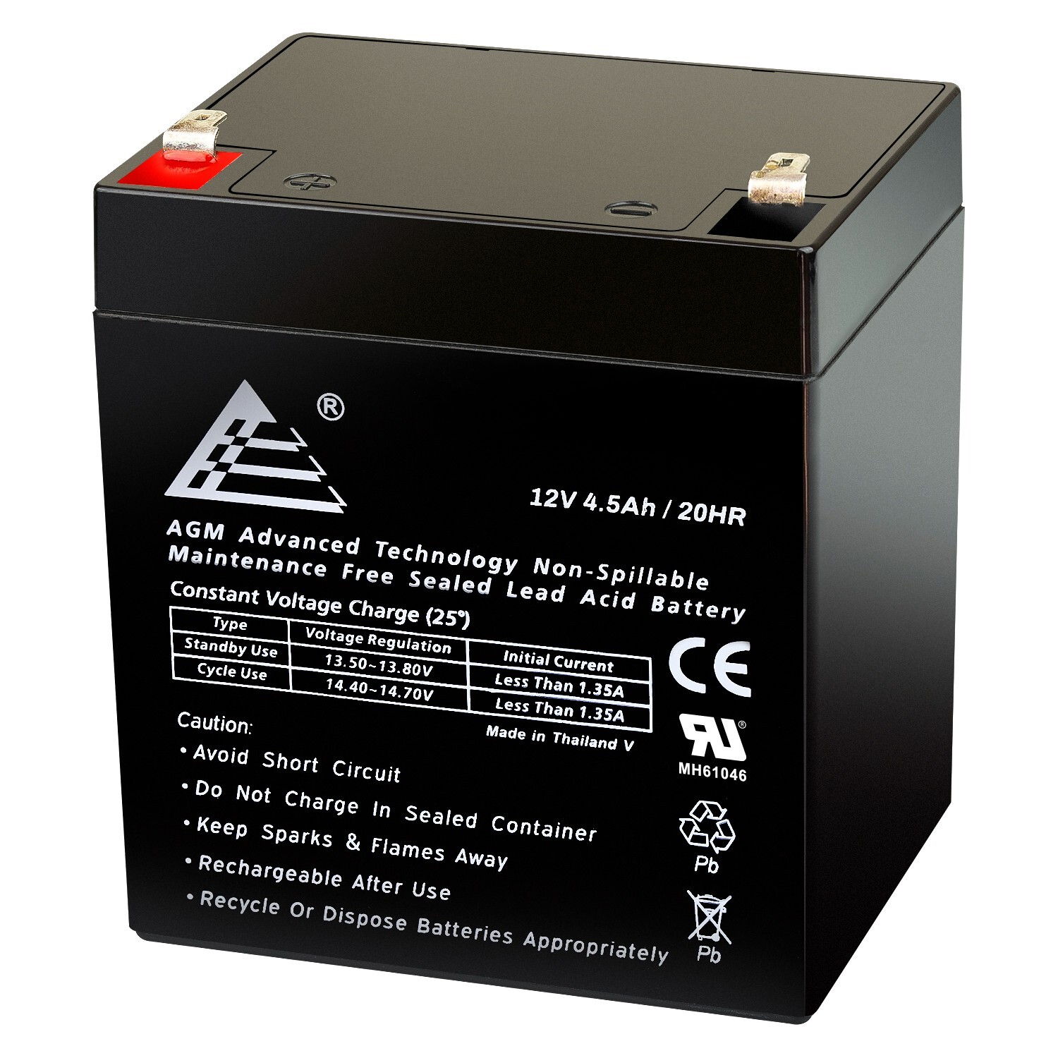 12V 4.5Ah sealed lead acid (sla) battery for razor e100 electric scooter
