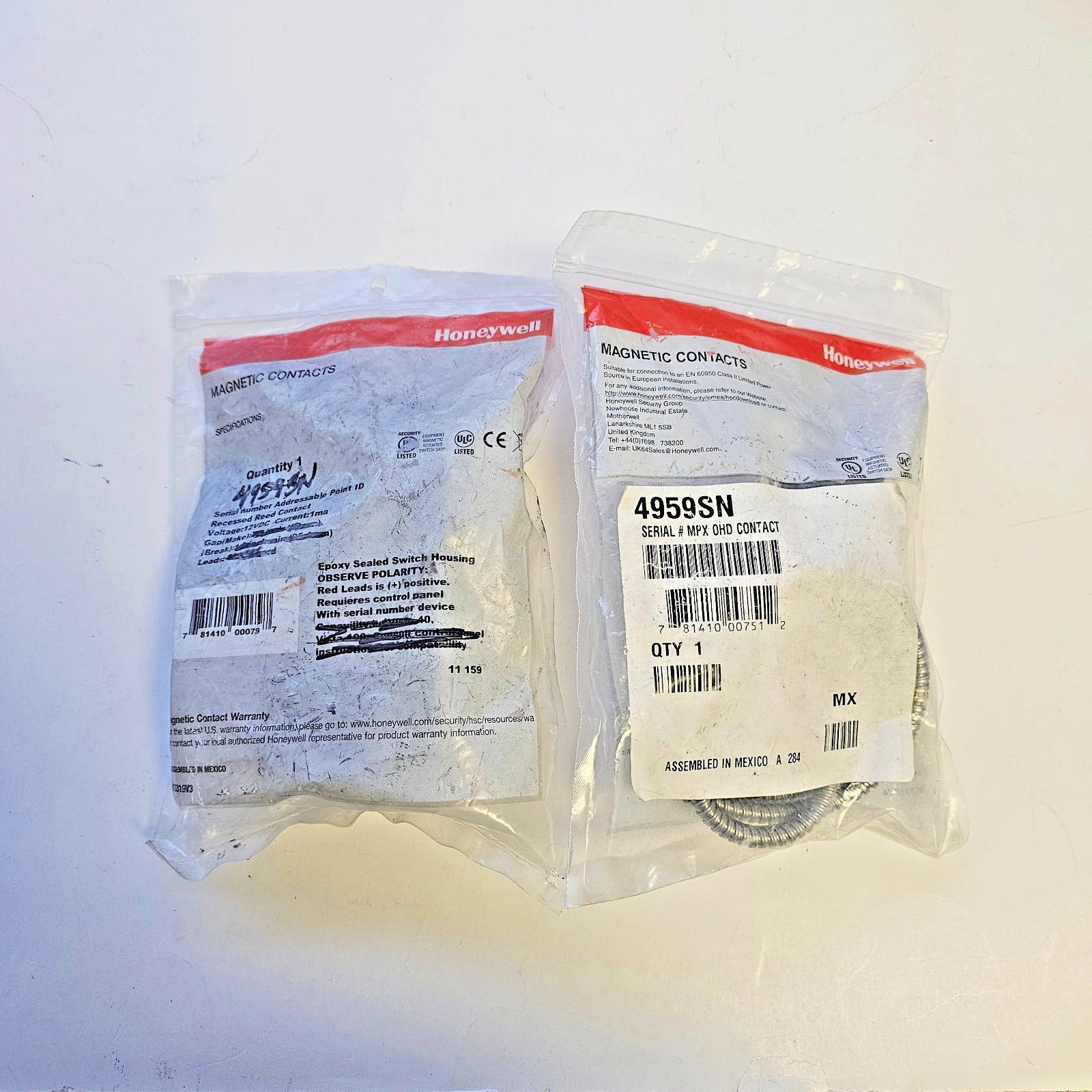 Honeywell 4959SN V-Plex Addressable Overhead Door Contact NEW Lot of 4 Other