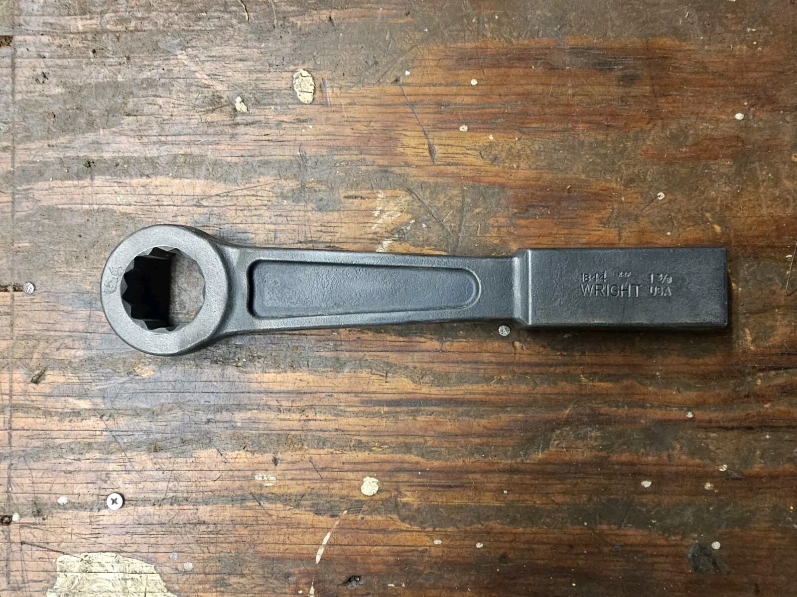 WRIGHT 1844 1-3/8 STRAIGHT HAMMER WRENCH USA 🇺🇲 STRIKING KNOCKER 1-3/8"