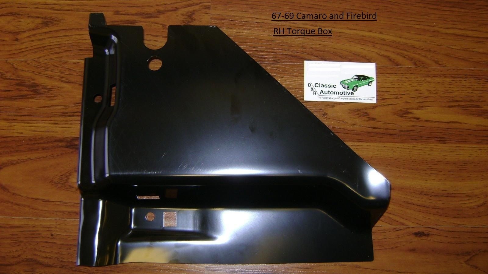 Rear Floor Pan Torque Box RH 67-69 Leaf Spring Brace Camaro Firebird frame rail