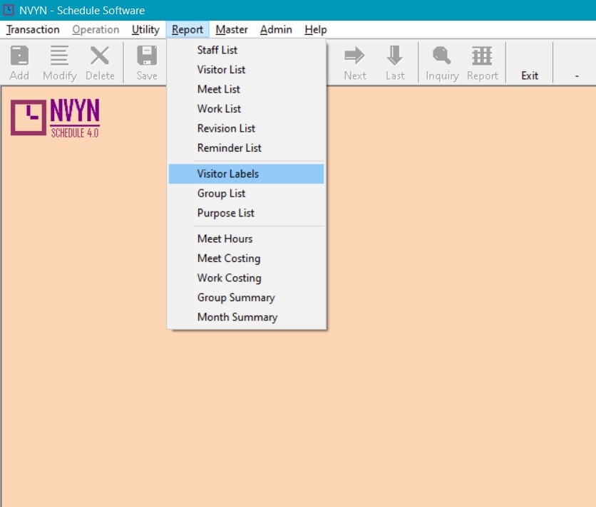 NVYN Visitor Schedule Software - Meet Work Plan Calendar