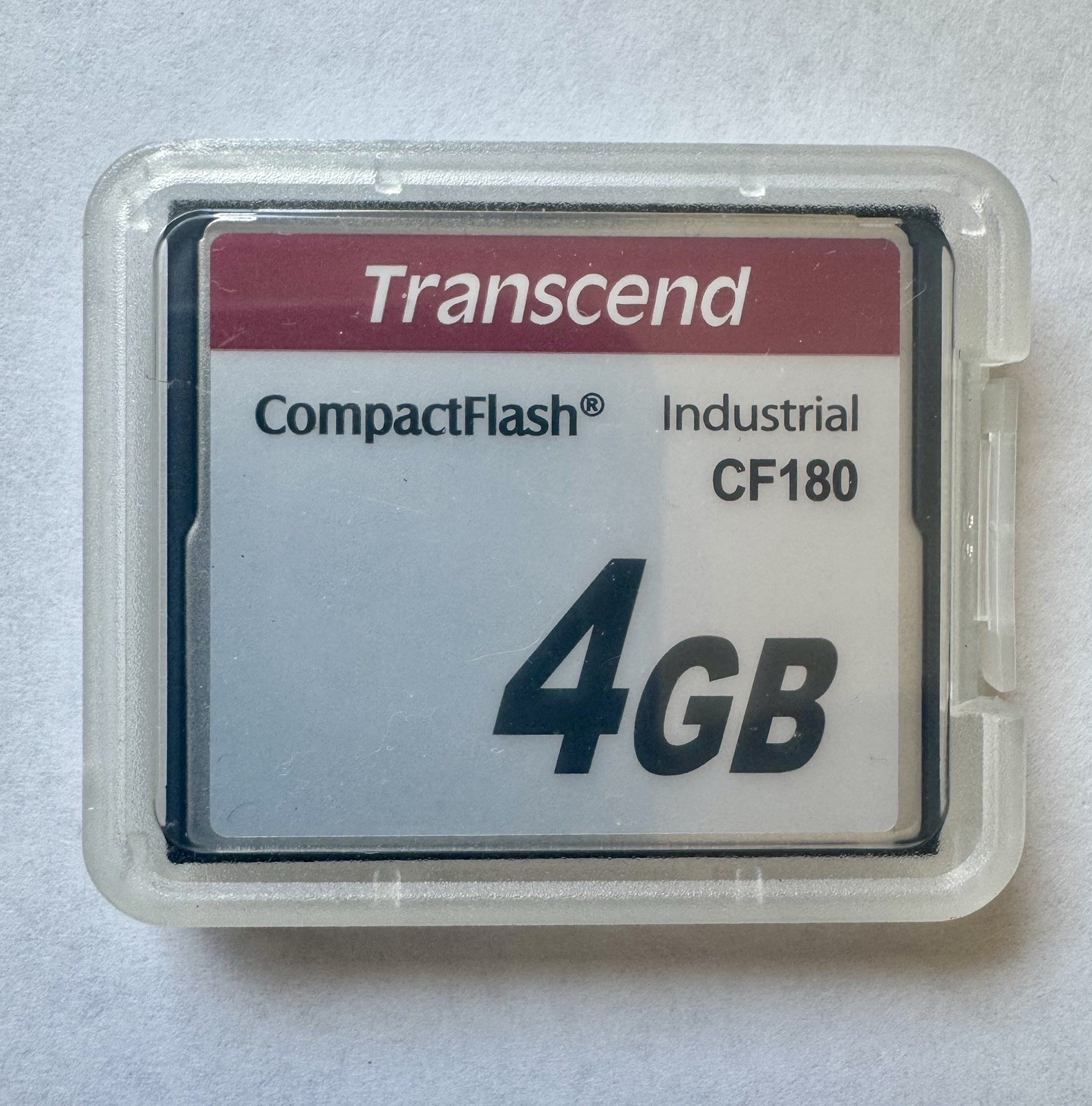 Transcend CF180 TS4GCF180 Card 4GB Industrial CompactFlash with case