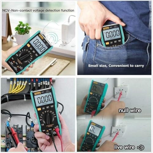 Auto-Ranging Digital Multimeter with Dual Waveform Generator, True RMS, NCV,