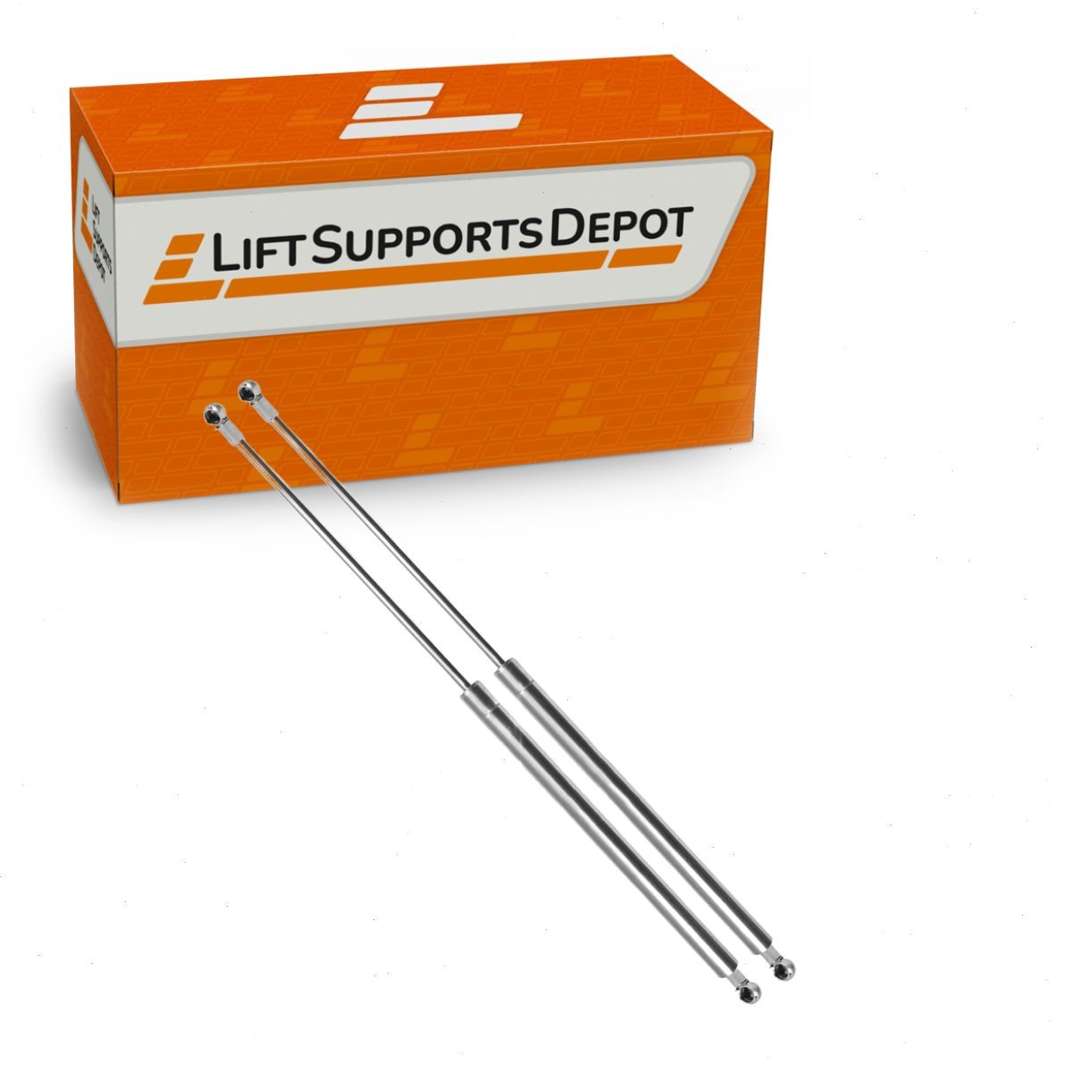 Qty 2 "Stainless Steel" Lift Supports 17.50 Inches extended 30lbs 10mm Cup Ends