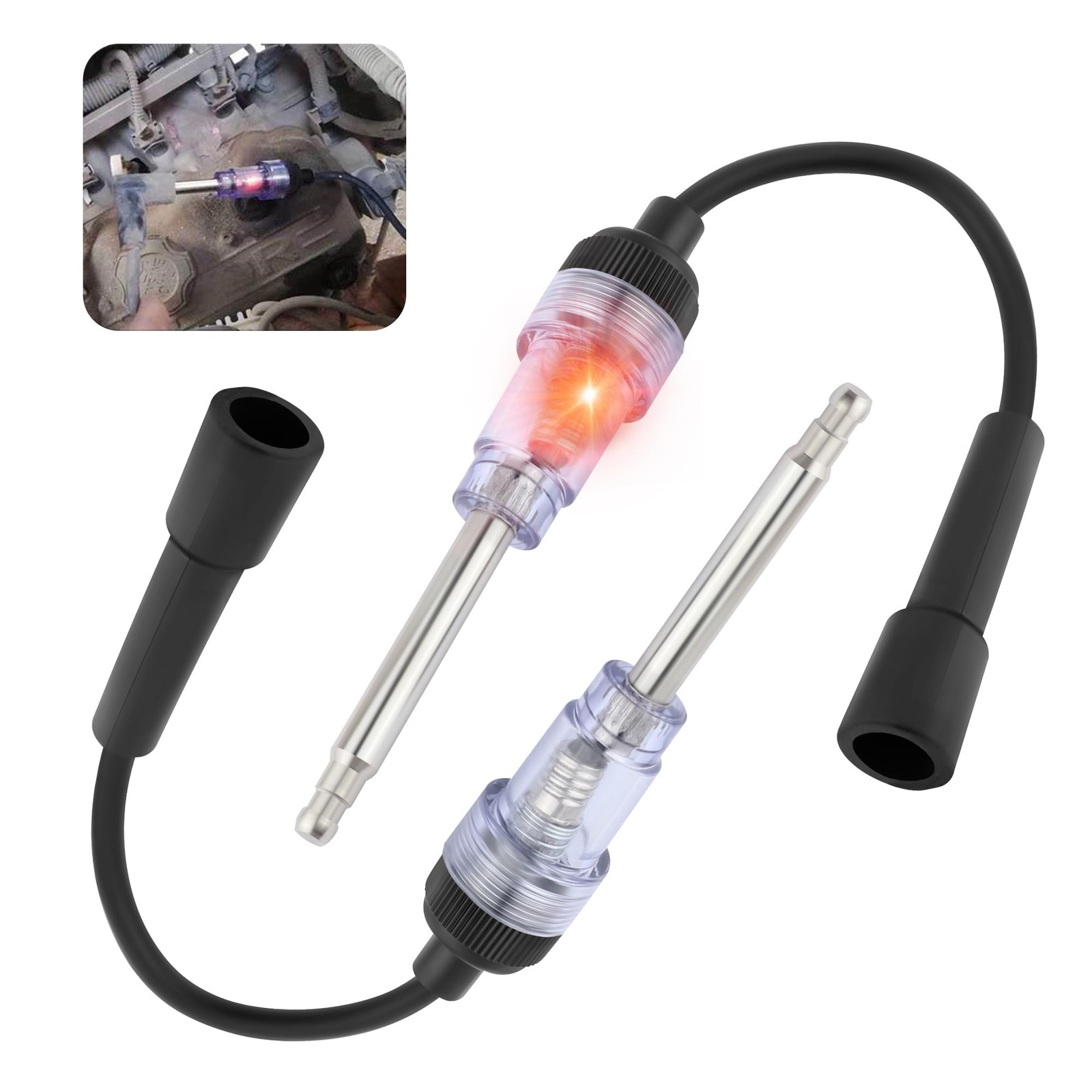 Spark Plug Tester with Indicator Lights,Spark Small Engine for 2PCS