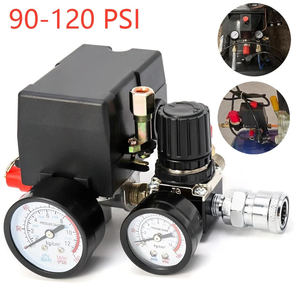 Air Compressor Pressure Switch Control Valve 90-120PSI Pressure Regulator