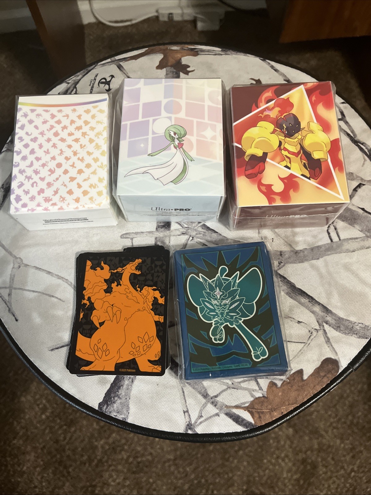 3 Pokémon Tcg Deck Box Lot Twilight Masquerade Sleeves And 10 Charizard Dividers