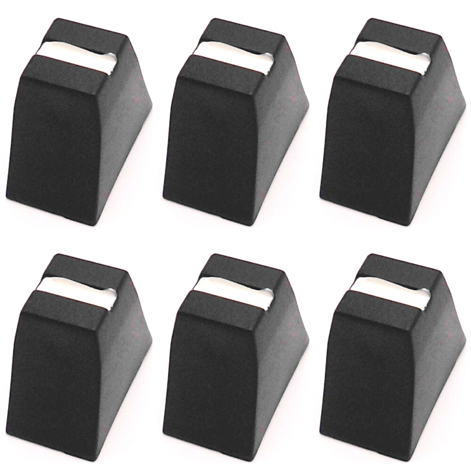 6PCS Black Potentiometer Fader Knob Caps 12x7mm for Pioneer Mixer Equalizer
