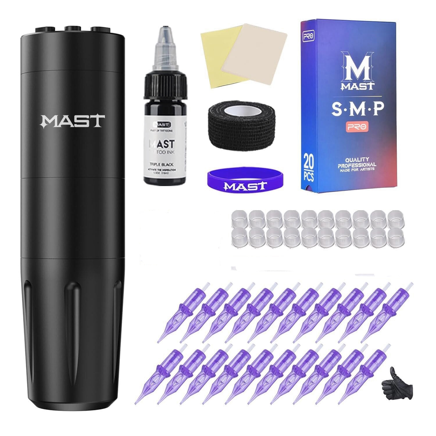 Mast /Dragonhawk X8 Wireless Tattoo Pen Machine $190 Kit - used 1 x on fake skin